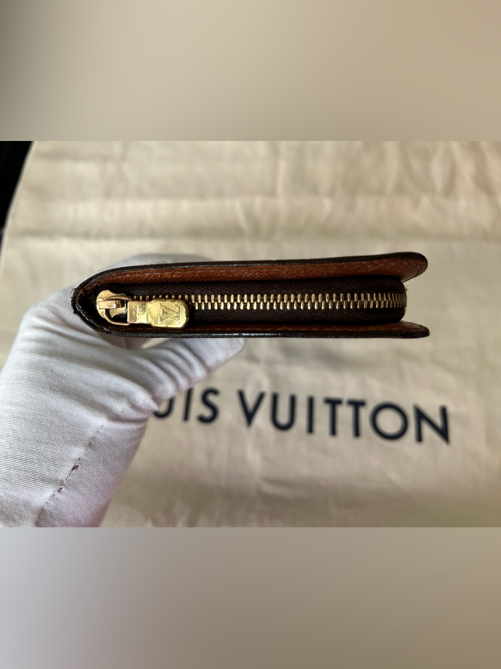 Louis Vuitton Monogram Zip Wallet with Gold Hardware - Picture 6 of 12